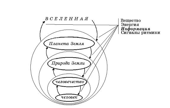 Пример многоуровневой иерархической системы человек–Вселенная (систематика, одна из основ соционики)